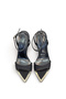 Women's Black Sandals High Heel Single Strap Toe Covering New Season K1104 - 4