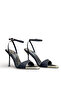Women's Black Sandals High Heel Single Strap Toe Covering New Season K1104 - 3