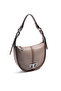 Dark Beige - Latte Plain Women's Shoulder Bag Sp1270 - 2