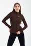 Coffee Women's Premium Sports Jacket – Long Sleeve, Zippered, Yoga Pilates Fitness Running Training Top