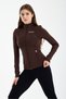 Coffee Women's Premium Sports Jacket – Long Sleeve, Zippered, Yoga Pilates Fitness Running Training Top - 3