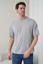 James Men's Gray Cotton Relaxed Fit Basic T-Shirt - 5