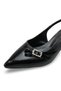 Elara Gala Women's Pointed Toe Open Back Heeled Shoes 0012150 Black Rustic - 2