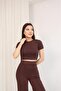 Premium Modal Fabric Cropped Set – High-Waist Wide-Leg Trousers Two-Piece Set - 2