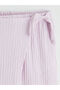 Vizyon New Season Girls' Trousers with Elastic Waist and Tie Detail - 2