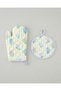 Garden Petals 2-Piece Oven Glove and Holder Set Yellow