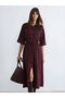 Özmarka New Season Gathered Crepe Shirt Dress - 2