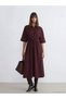 Özmarka New Season Gathered Crepe Shirt Dress