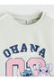 Gray Stitch and Angel Printed Girls' T-Shirt and Sweatpants - 5