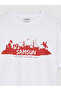 Nevavm Oval Collar Samsun Printed Boys' T-Shirt with Difference - 3