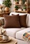 Brown Throw Pillow Cover 45X45 cm Set of Two Decorative Pillow Covers Modern Sofa Throw Pillow