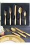 Cutlery Set 30 Pieces for 6 People Mihri Beige Gold