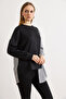 Women's Black Garnished Asymmetrical Garnished Blouse Blz-19003230 - 4