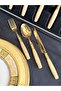 Cutlery Set 30 Pieces for 6 People Mihri Beige Gold - 2