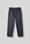 Men's Relaxed Fit Elastic Waist Flexible Trousers Navy Blue