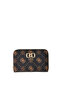 Emelie Logo Medium Size Zippered Women's Brown Wallet Swgp9928140-Esl