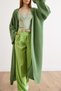 Women's Green Cuff Folded Maxi Knitwear Cardigan Hrk-19000297 - 5