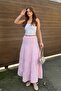 Women's Pink Cotton Maxi Lined Muslin Skirt - 2