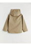 Lcw Kids Khaki Water Repellent Leather Look Boys' Coat - 4