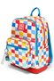 Multicolored Checkerboard Patterned School Backpack 33225 - 7