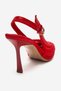 FAUNA Red Satin Women's Heeled Shoes - 5