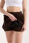 Fabric Bow Detail Mini Skirt with Shorts - 6