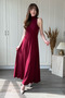 Halter Neck Pleated Elegant Maxi Dress - 8