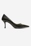 Poesy Green Print Buckle Women's Heeled Shoes - 4