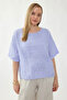 100% Linen Floral Motif Short Sleeve Blouse - 3