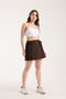 Fabric Bow Detail Mini Skirt with Shorts - 3
