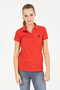 Women's Red Basic Polo Neck T-Shirt 50256287-Vr030 - 2