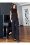 Black Trousers High Neck Blouse Set - 3