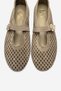 Ari̇an Green Suede Genuine Leather Perforated Women's Ballerina Shoes - 2