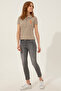 Women's Khaki Basic Polo Collar T-Shirt 50248991-Vr027 - 4