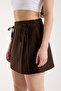 Fabric Bow Detail Mini Skirt with Shorts - 7