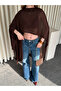 Brown Equivalent Design Knitwear Cape Shawl - 5241 - 4
