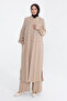 Sanem Double Set Viscose Star Fabric Beige- 422606