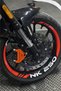 16 Pieces Wheel Rim Stripe Set with Red Color Bold Cut-Out Nk250 Lettering for Cfmoto Nk250