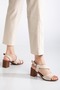 Women's Sandals 6cm Thick Heeled Evening Dress Shoes - 4