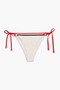 Women's String Side Tie Ecru Bikini Bottom - 5