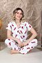Women's Cotton Trousers Pajama Set - 4