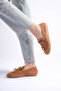 Women's Tan Comfortable Fit Daily Buckle Ballerinas - 4