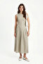Women's Daria Asymmetrical Collar Long Woven Dress