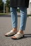 Orthopedic D Flat Sole Sweat-Proof Velcro Women's Mother's Slippers - 3
