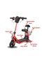 Kids Retro Electric Scooter - 250W Motor, 36V 13Ah Battery, Padded Seat & LED Lights (Red) - 2