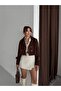 Mini Trench Coat Cotton Piece Trench Fabric Lined Button Short Jacket