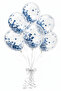 Blue Confetti Balloon Set 15 Pieces – Party & Birthday Decoration - Transparent Sequin Balloon - 6