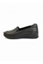 Amelia-H 48002 Black Skin Leather Comfort Women's Shoes - 4