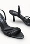 Aurora Clara Women's Open Back Thin Heeled Shoes 00121903 Black Rustic - 2