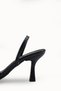 Aurora Clara Women's Open Back Thin Heeled Shoes 00121903 Black Rustic - 5